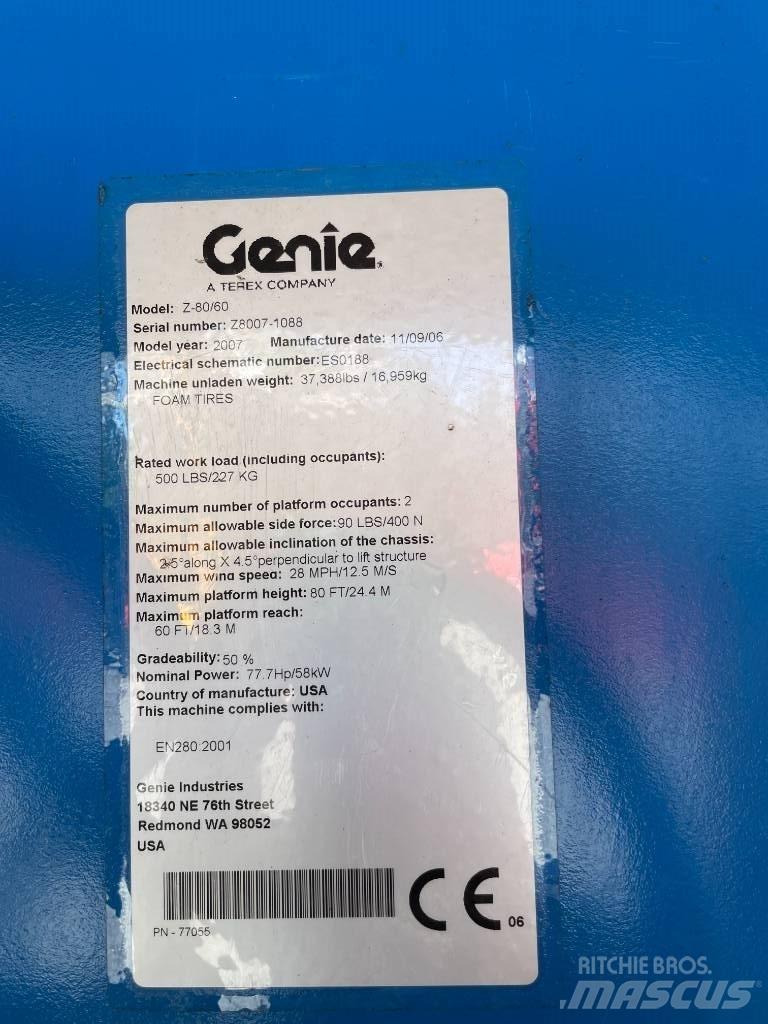 Genie Z 80/60 Gelenkteleskoparbeitsbühnen