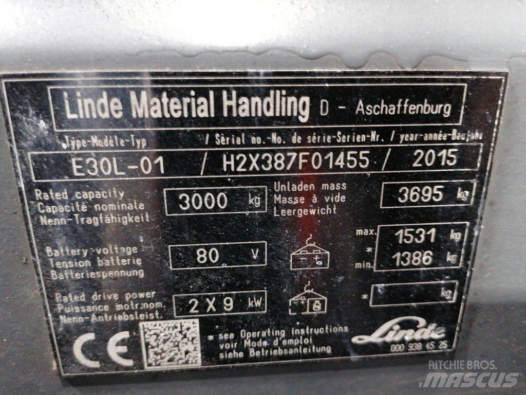 Linde E30L-01 Elektrostapler