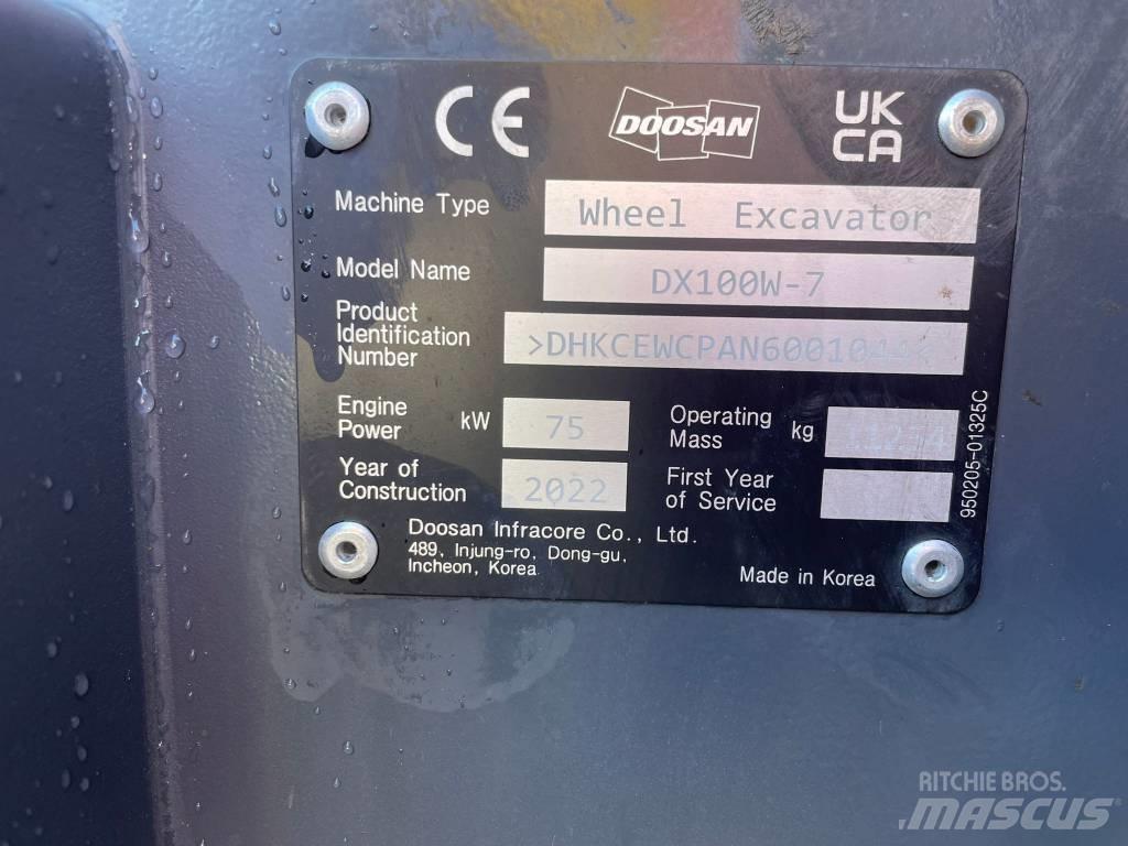 Doosan DX100W-7 Mobilbagger