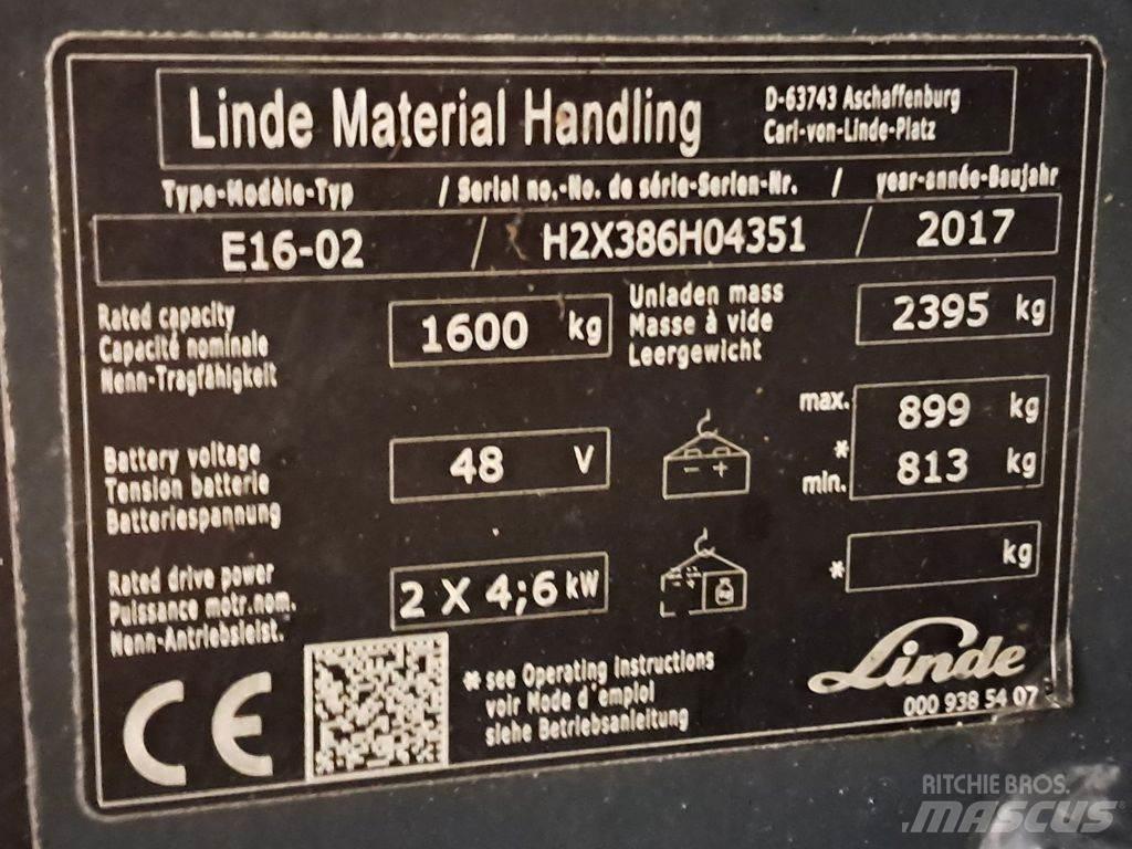 Linde E16-02 Elektrostapler
