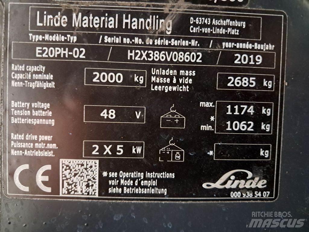 Linde E20PH-02 Elektrostapler