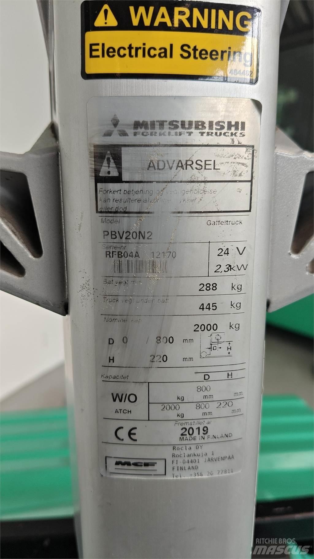 Mitsubishi PBV20N2 Andere Gabelstapler