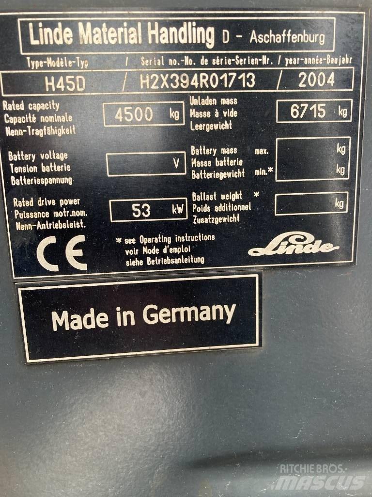 Linde H45D/394-01 Dieselstapler