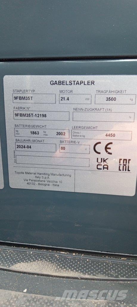 Toyota 9FBM35T Elektrostapler