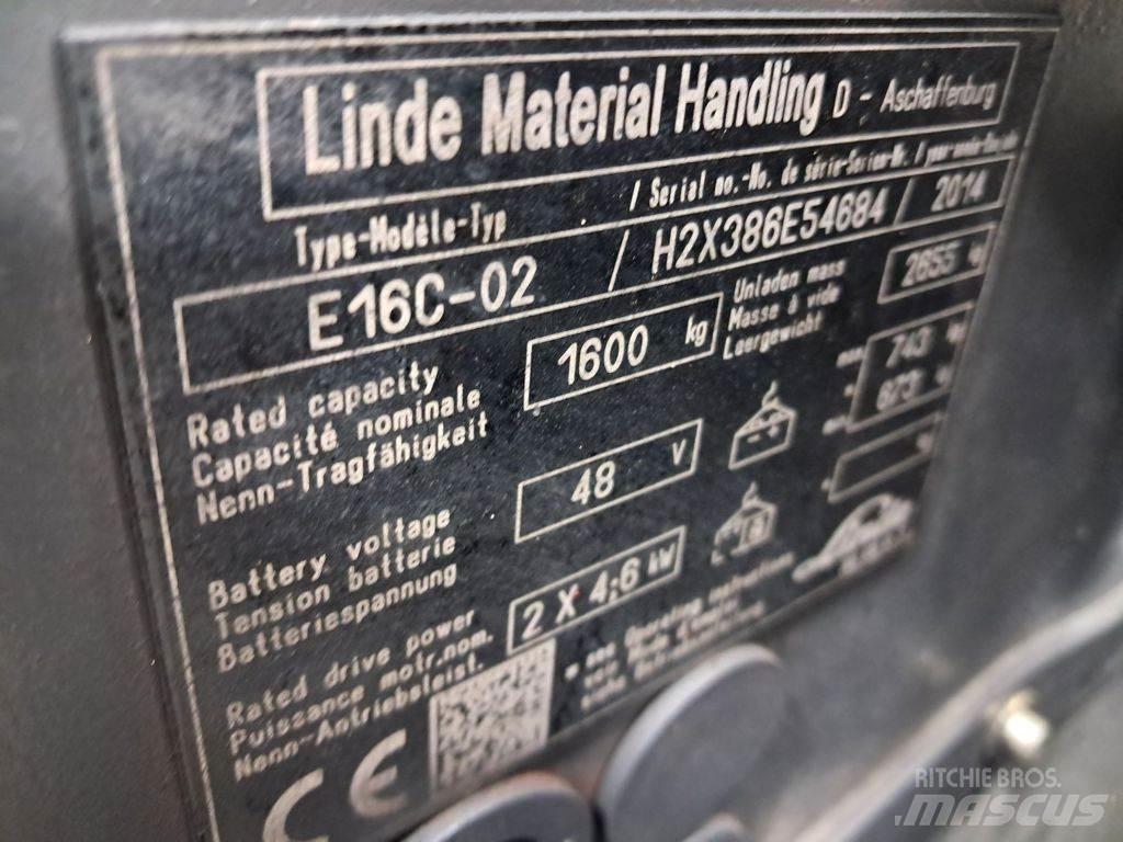 Linde E16C-02 Elektrostapler