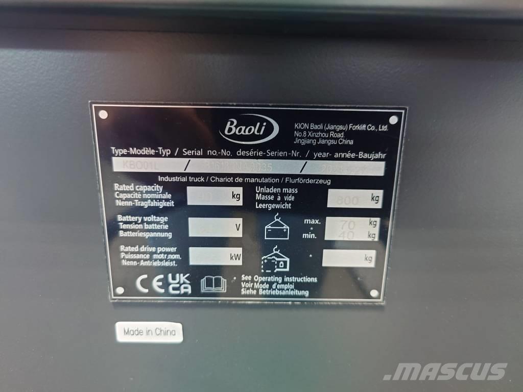 Baoli KBO-01L Li-ION Mittelhub-Kommissionierer