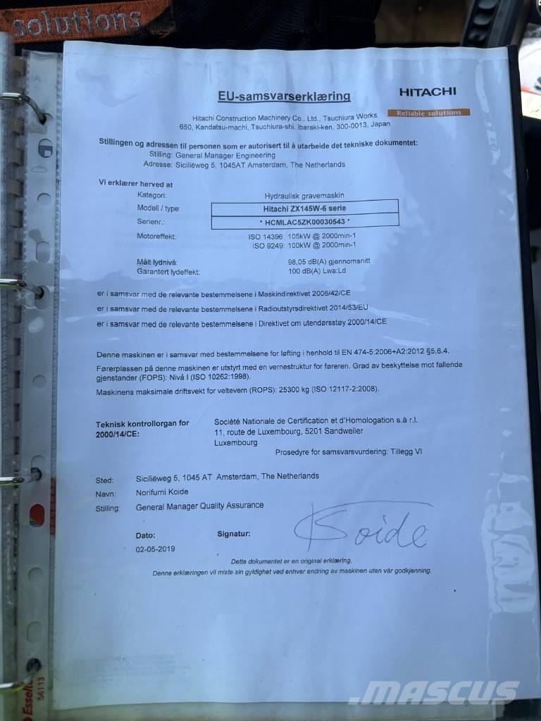 Hitachi ZX 145 W-6 Mobilbagger
