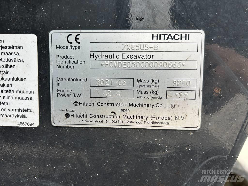 Hitachi ZX85U-6 Midibagger  7t - 12t