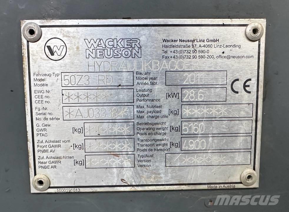 Wacker Neuson 50 Z3 Minibagger < 7t