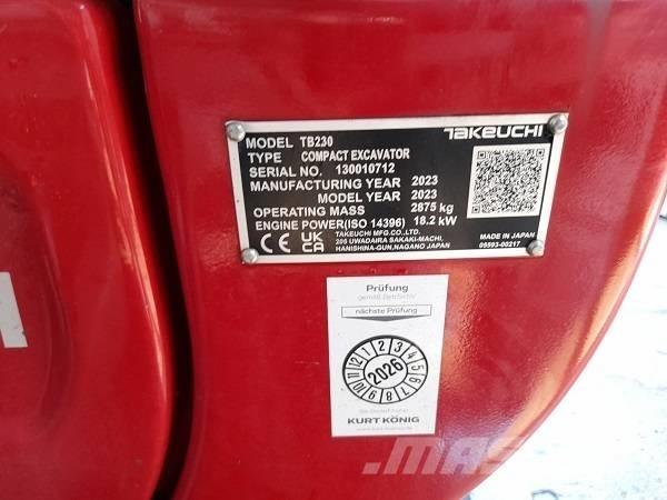 Takeuchi TB 230 Minibagger < 7t