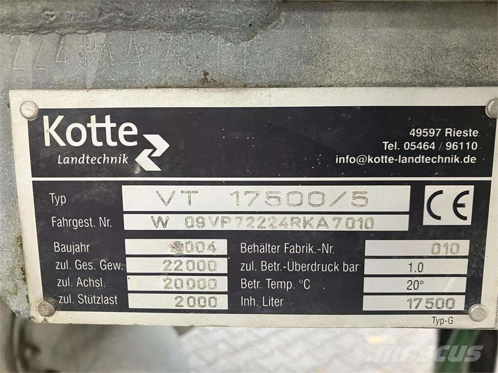 Kotte VT17500 Gülletankwagen