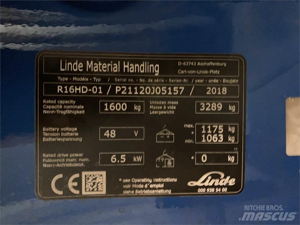 Linde R16HD Schubmaststapler