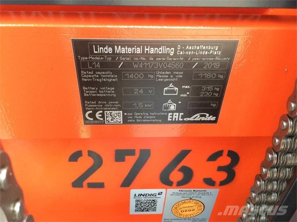 Linde L14I Selbstfahrstapler