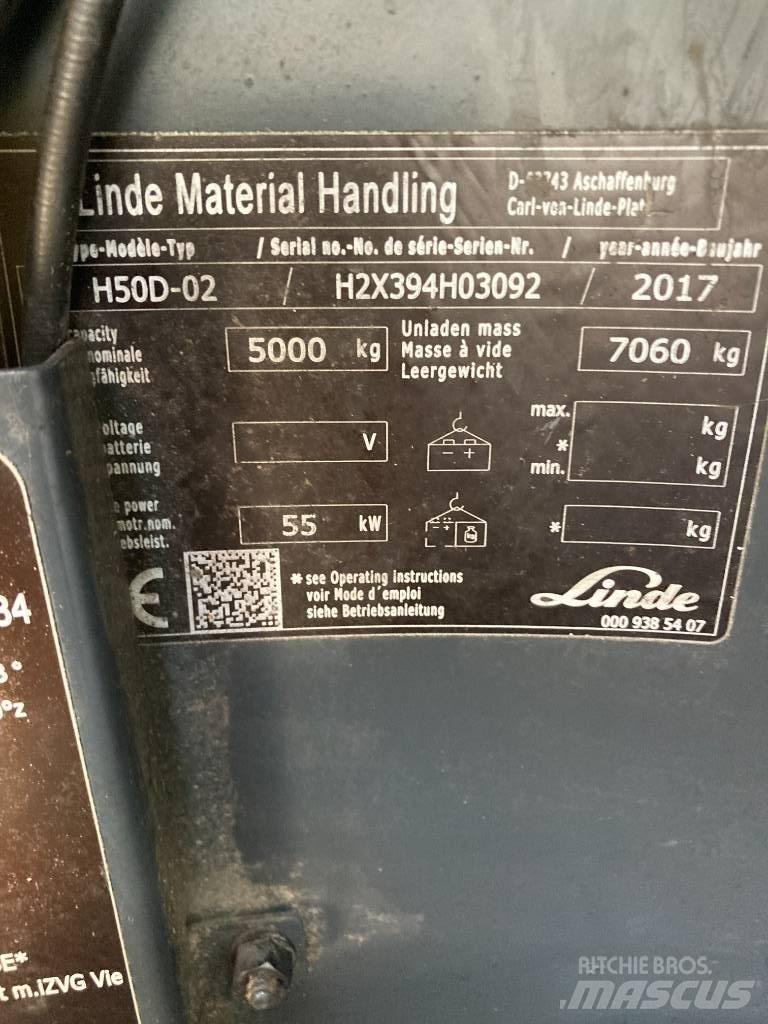 Linde H50D/394 Dieselstapler