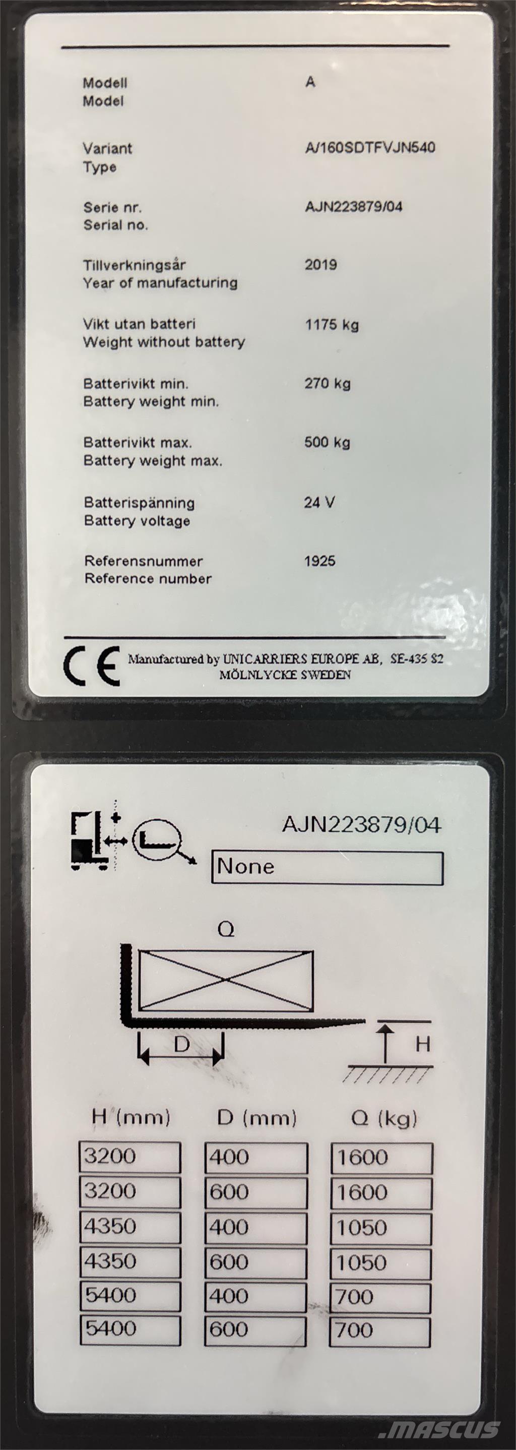 Atlet A160 Selbstfahrstapler