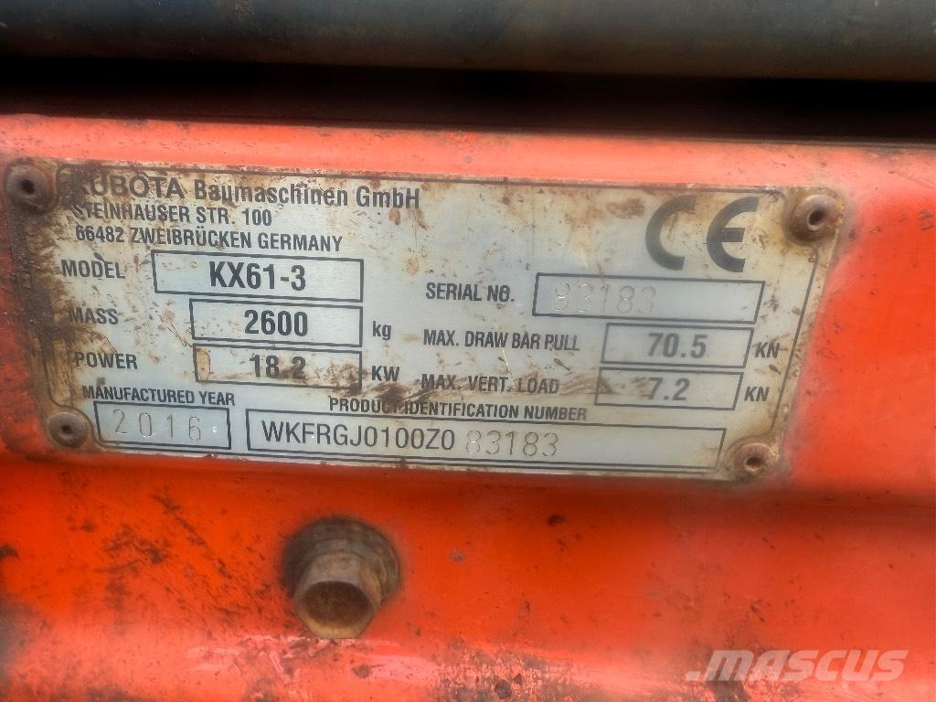 Kubota KX 61-3 Minibagger < 7t