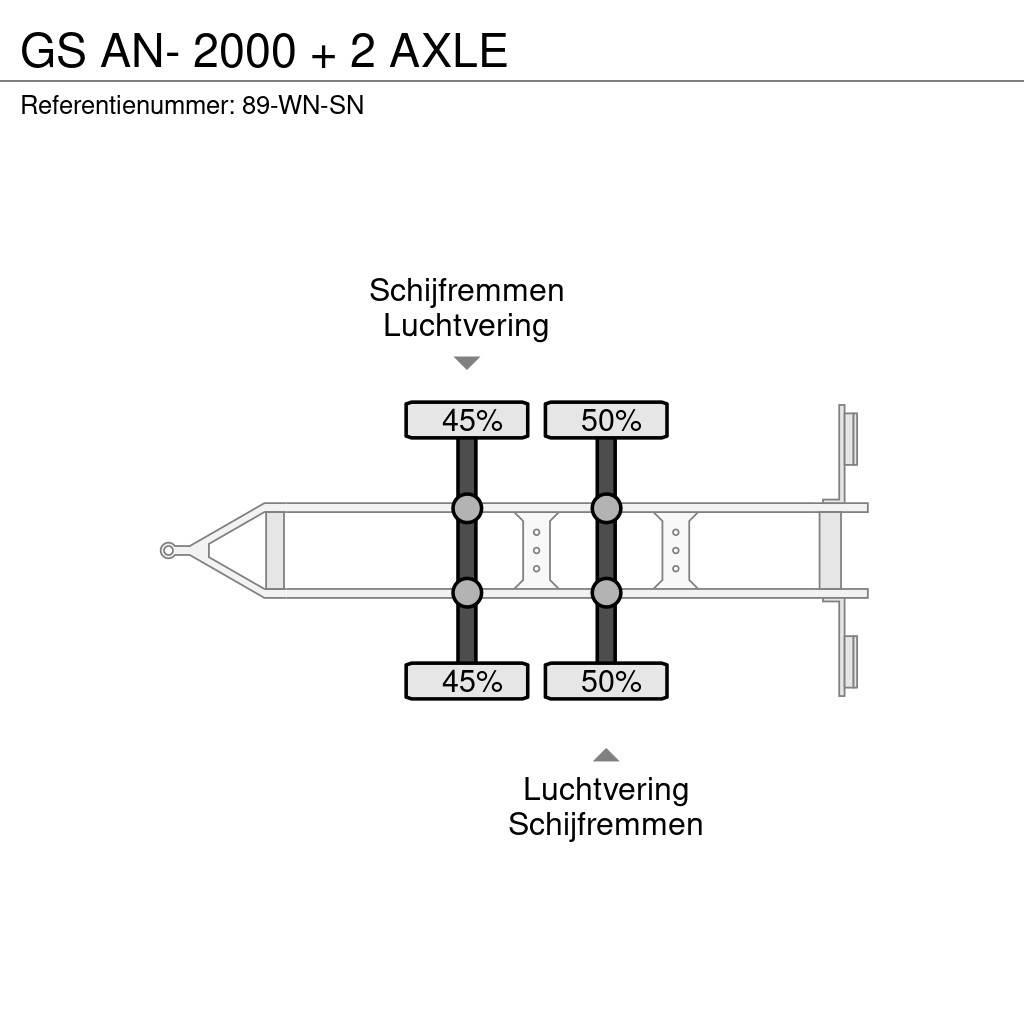 GS AN- 2000 + 2 AXLE Pritschenanhänger