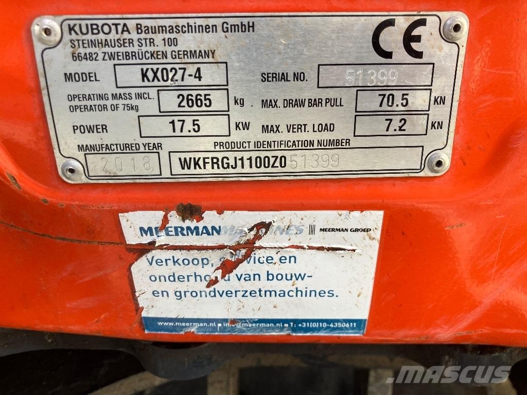 Kubota KX 027-4 Minibagger < 7t