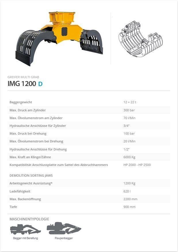 Indeco IMG 1200 Greifer