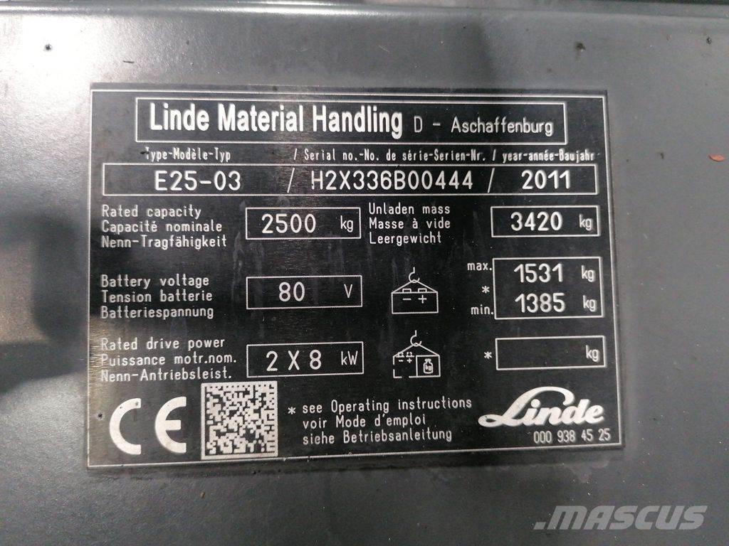 Linde E25-03 Elektrostapler