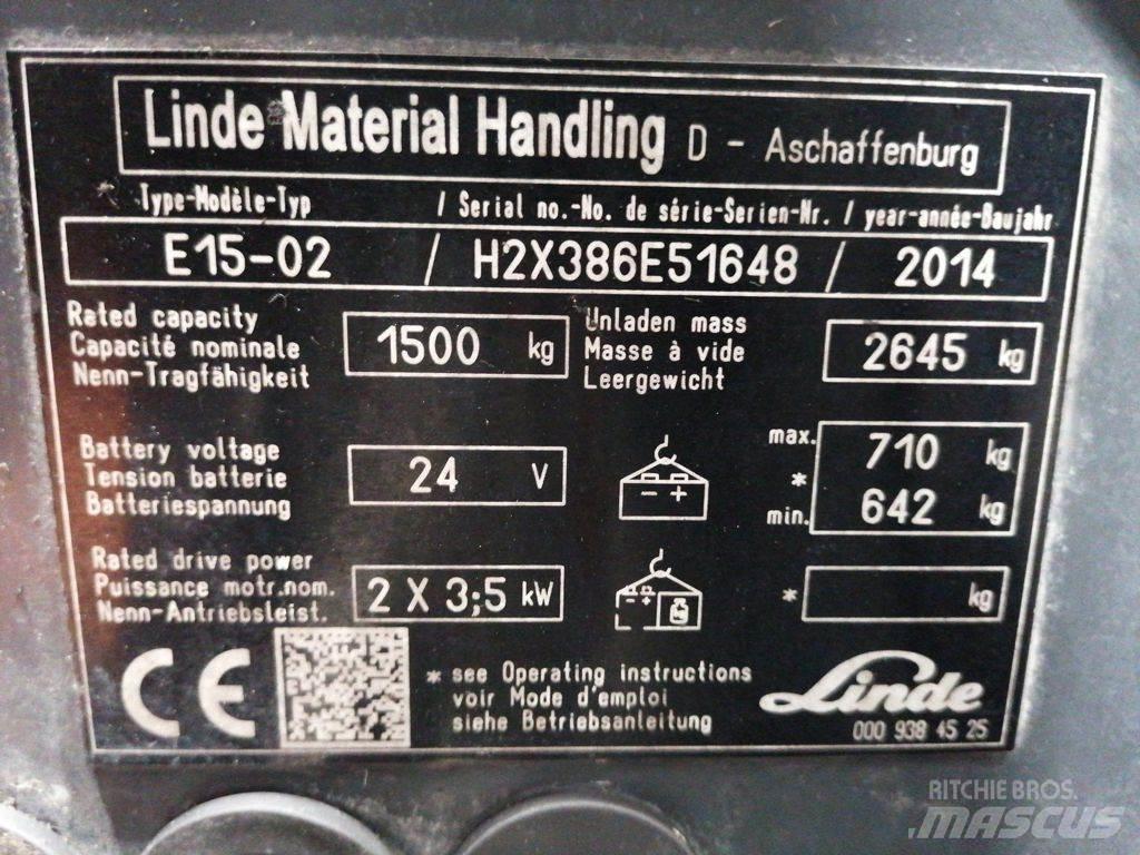 Linde E15-02 Elektrostapler