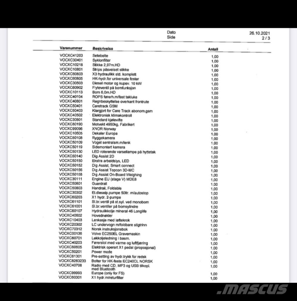 Volvo EC 250 EL Raupenbagger