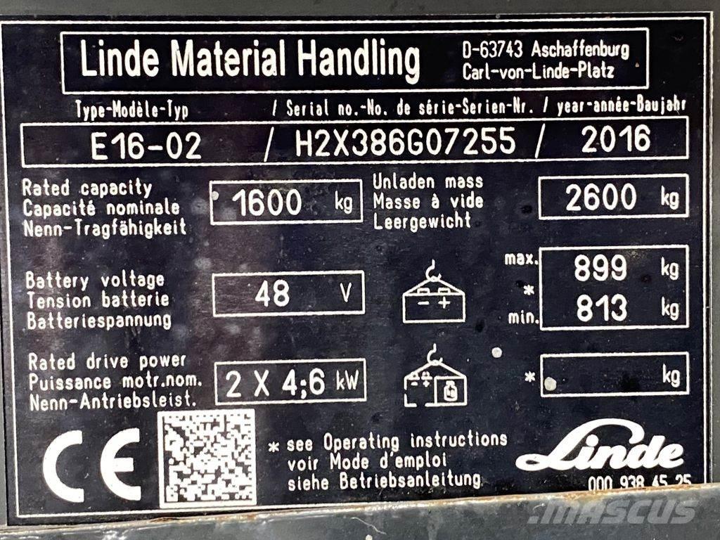 Linde E16-02 Elektrostapler
