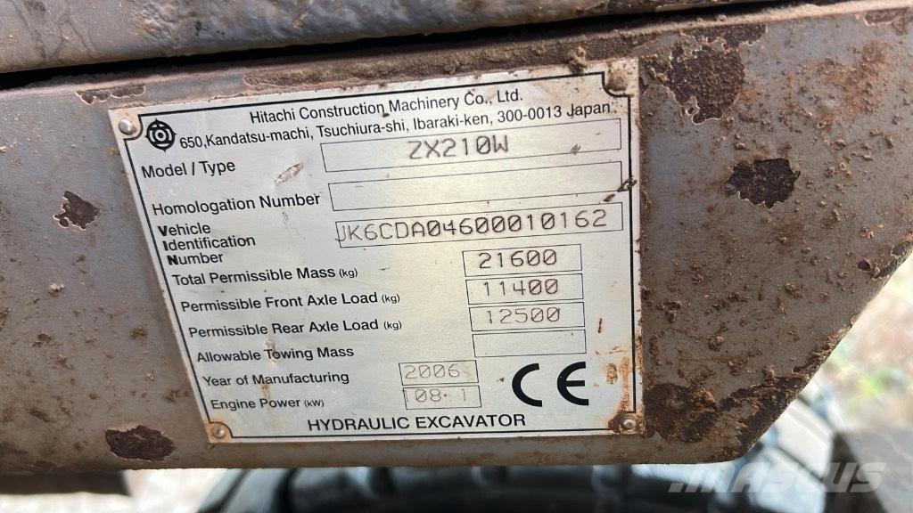 Hitachi ZX 210 W Mobilbagger