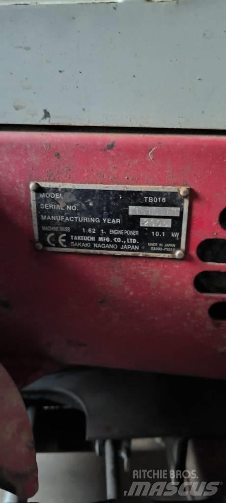 Takeuchi TB016 Minibagger < 7t