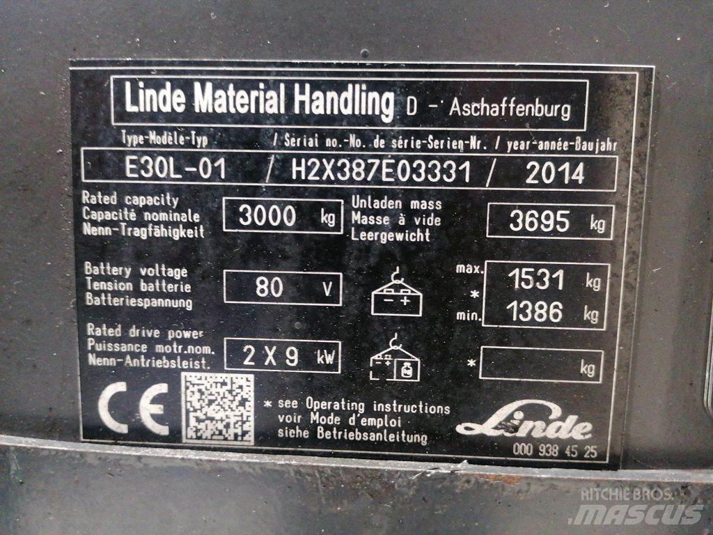 Linde E30L-01 Elektrostapler