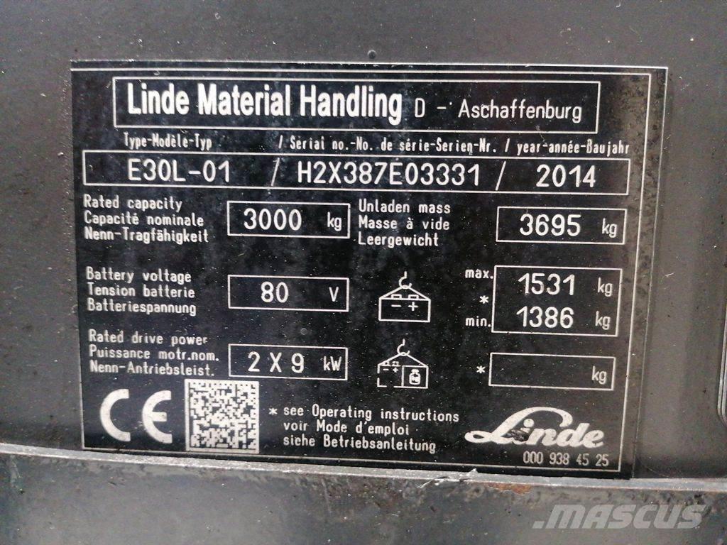 Linde E30L-01 Elektrostapler