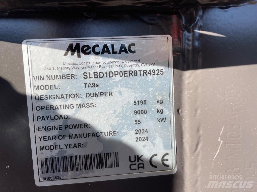 Mecalac TA 9 S Dumper - Knickgelenk