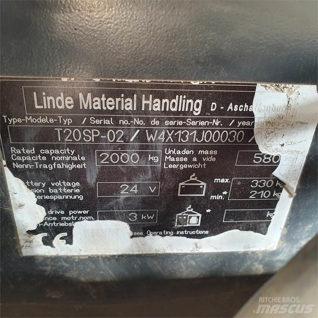 Linde T20SP kurz Niedergabelstapler