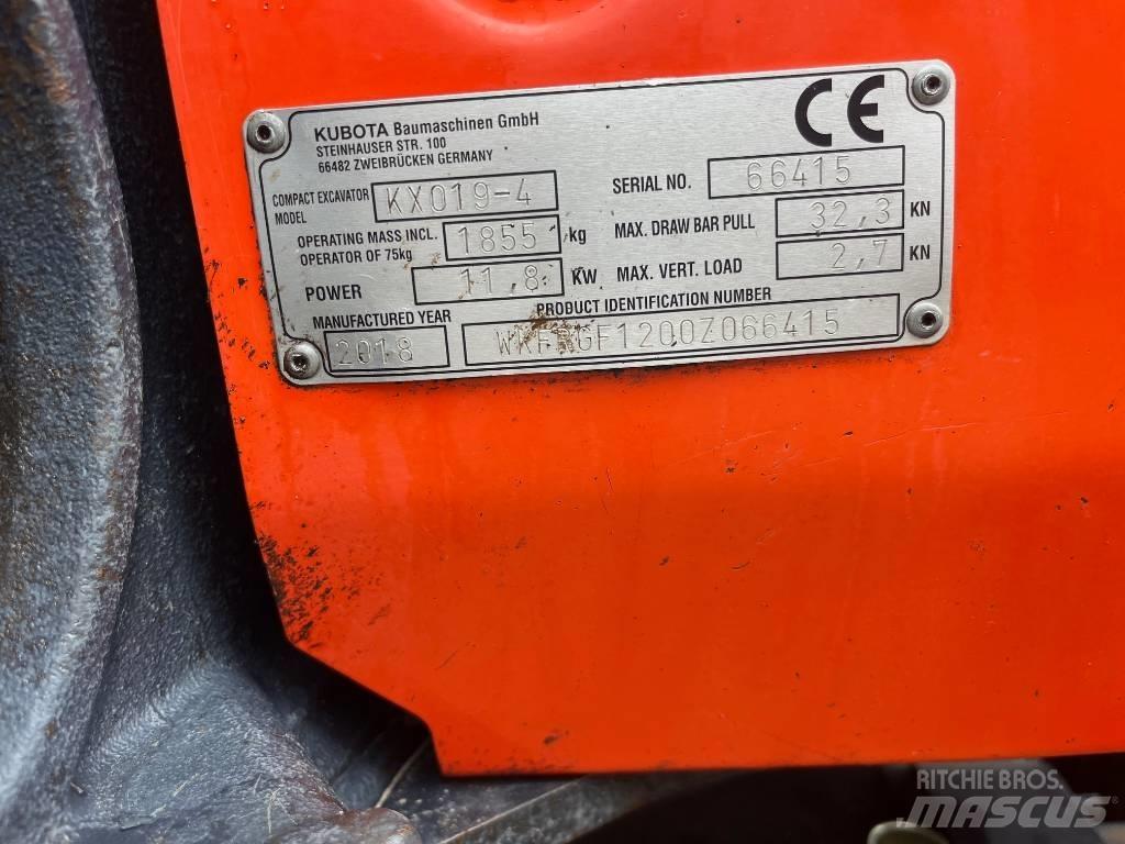 Kubota KX019-4 Minibagger < 7t