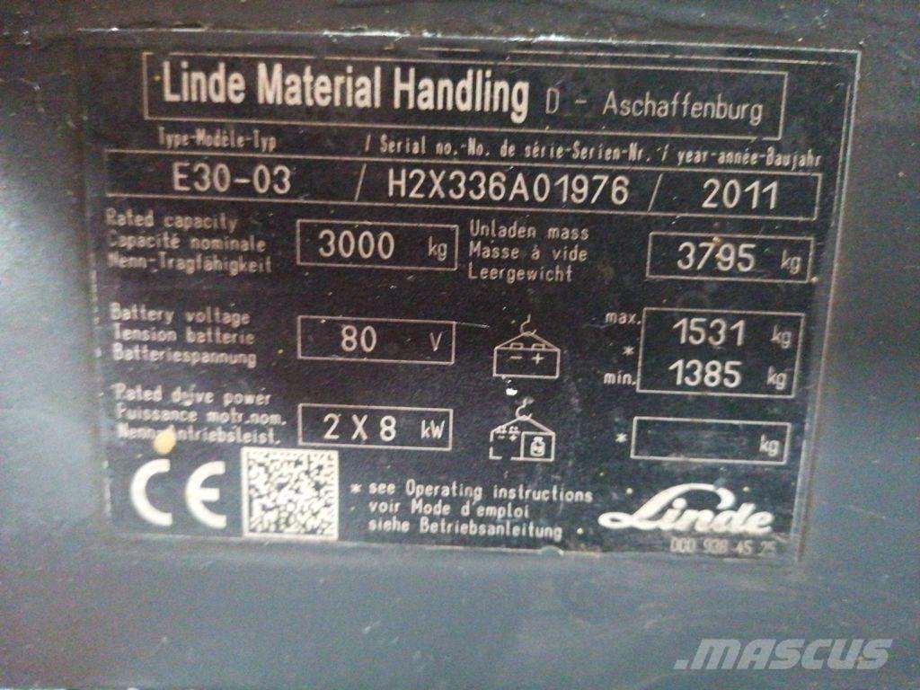 Linde E30-03 Elektrostapler