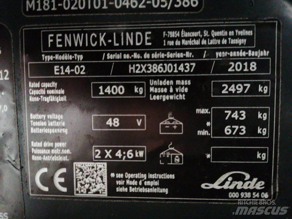Linde E14-02 Elektrostapler