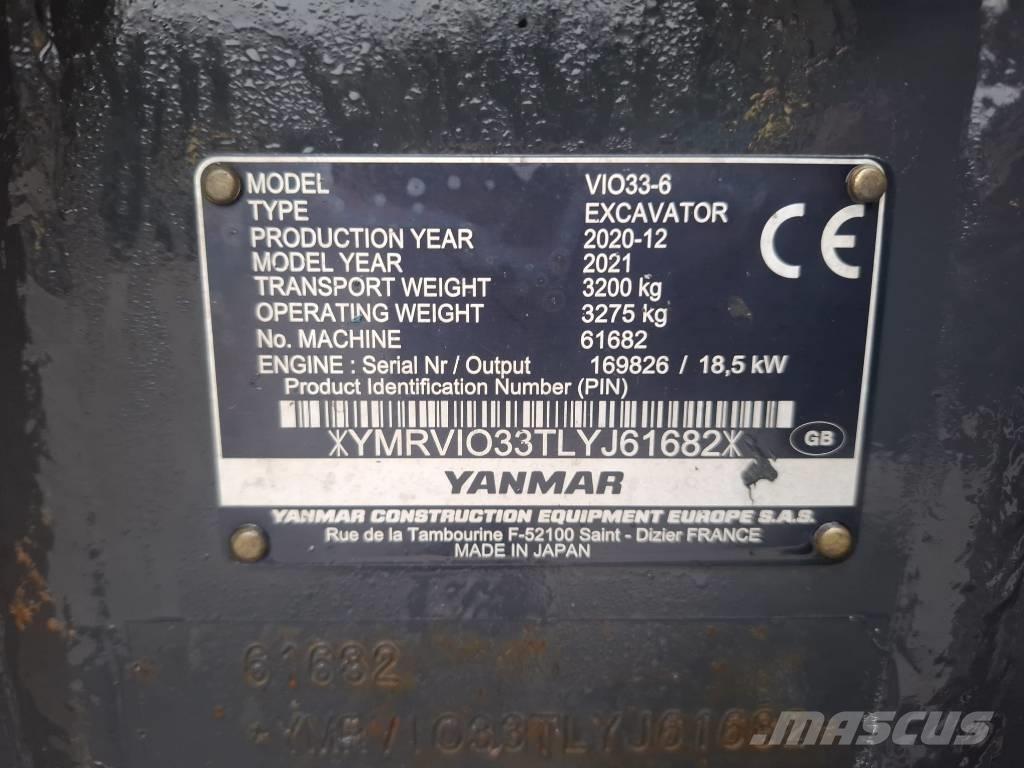 Yanmar Vio 33-6 Minibagger < 7t