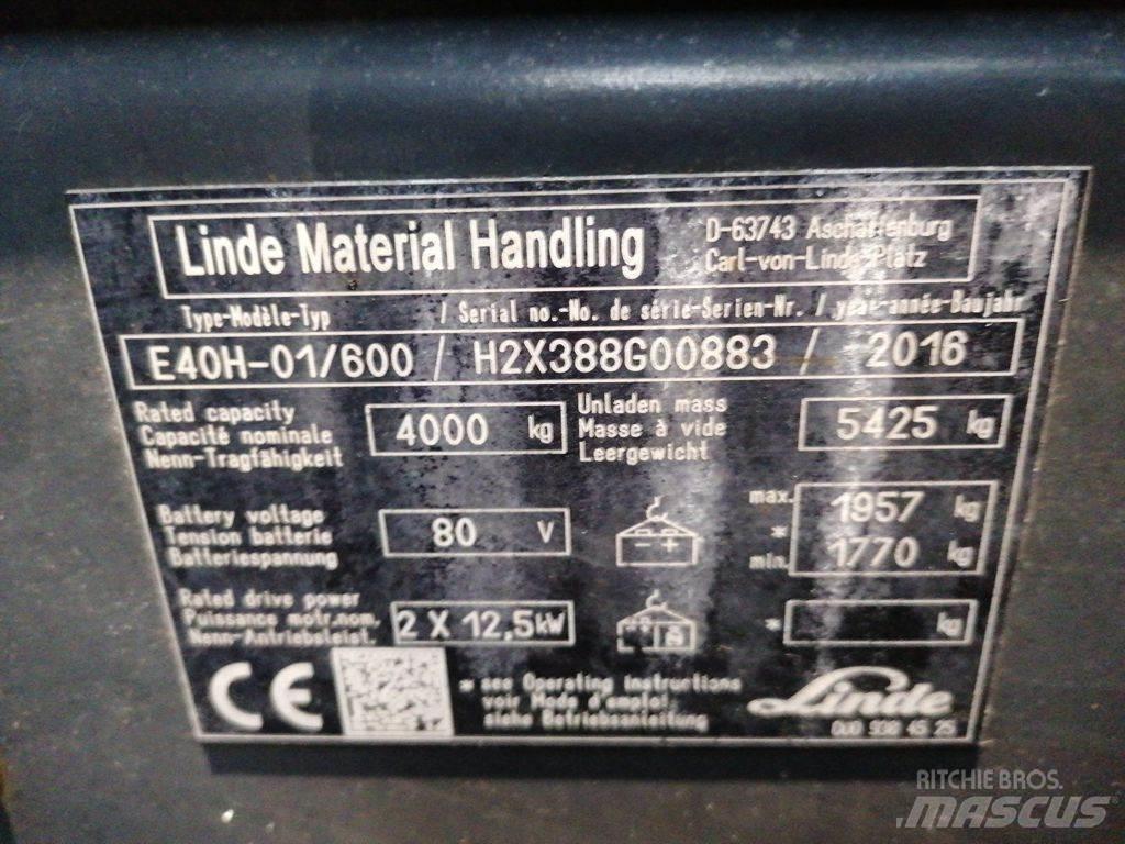 Linde E40H-01/600 Elektrostapler