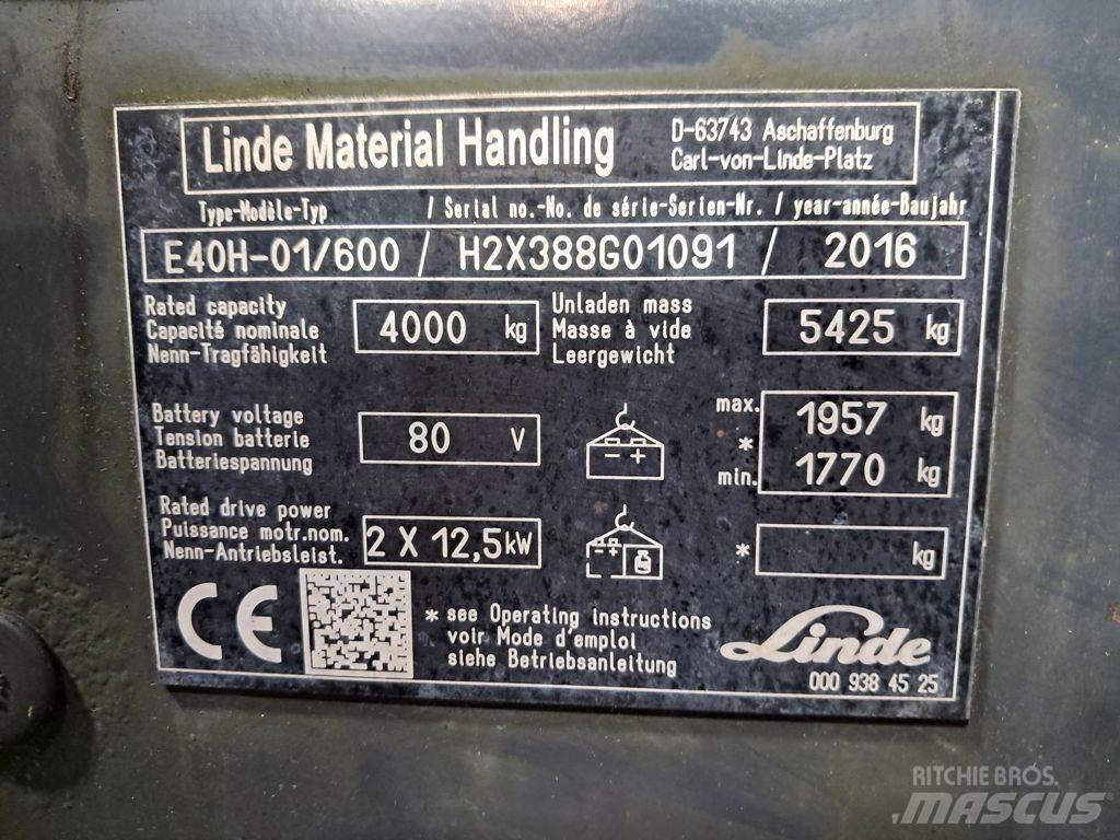 Linde E40H-01/600 Elektrostapler