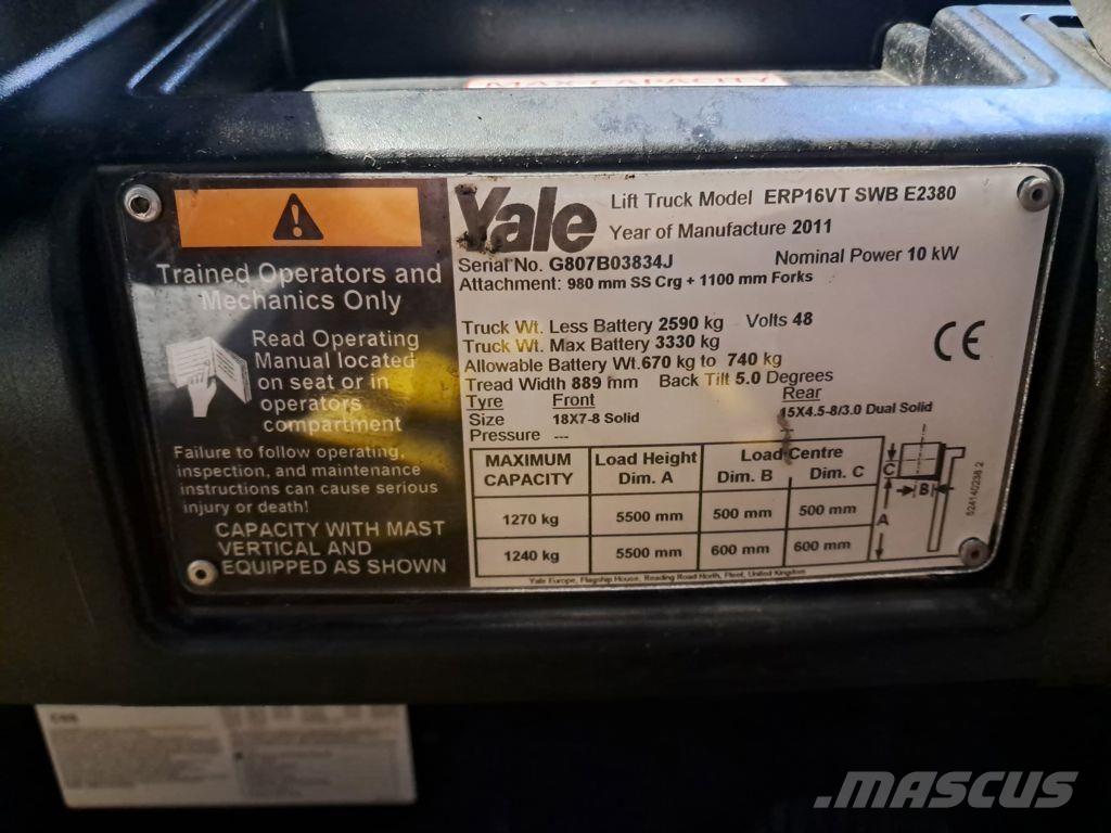 Yale ERP16VT Elektrostapler
