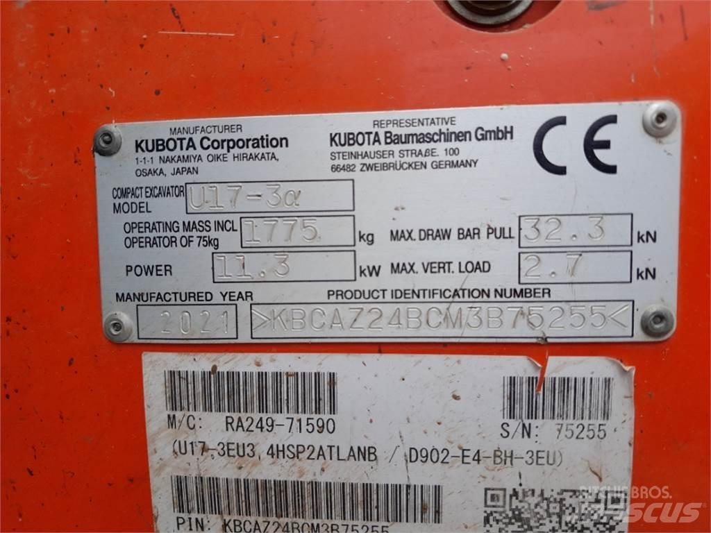 Kubota U17-3 Minibagger < 7t