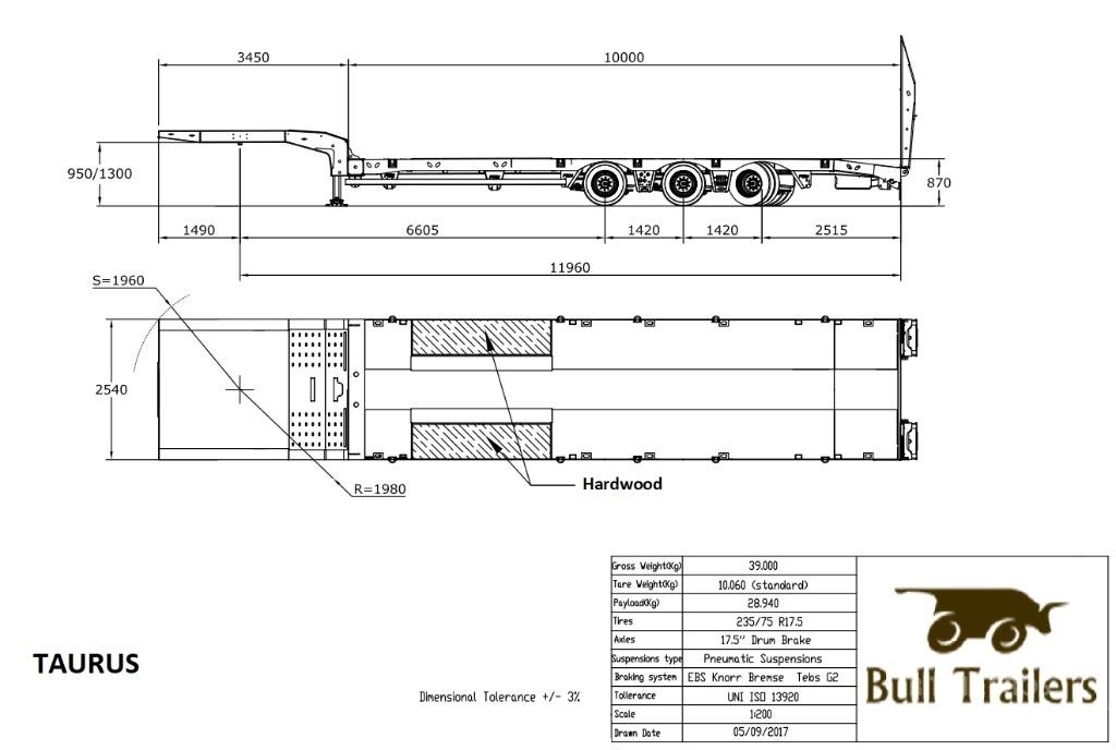 Bull Trailers Taurus Pritschenauflieger