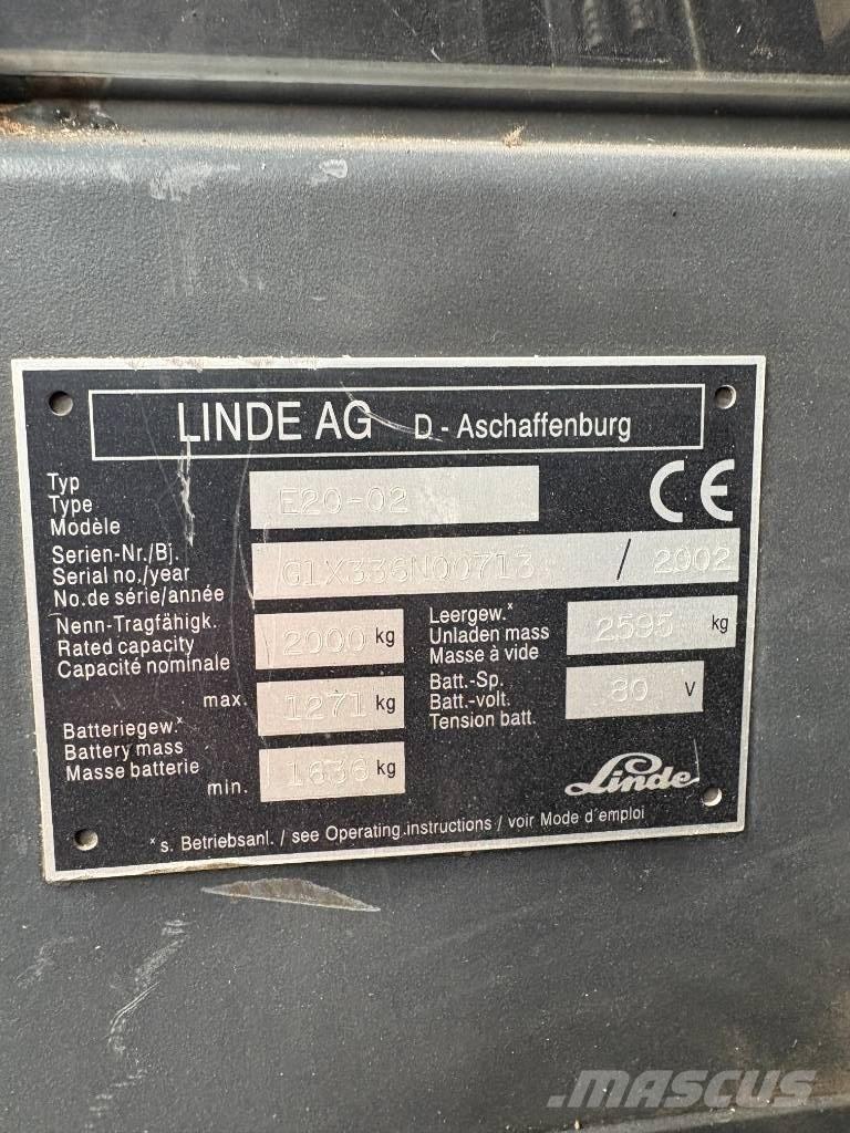 Linde E 20 P-02 Elektrostapler