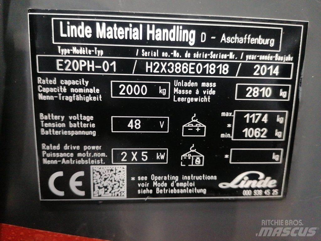 Linde E20PH-01 Elektrostapler