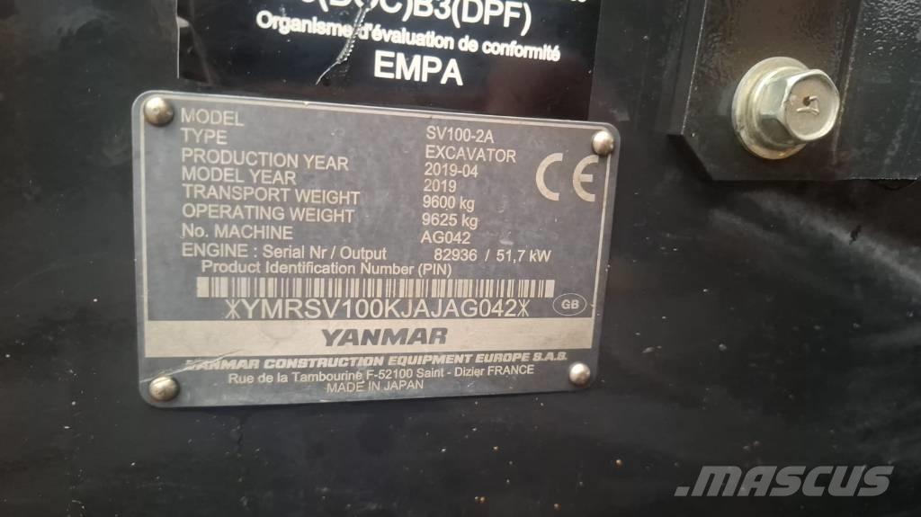 Yanmar SV 100-2A Midibagger  7t - 12t
