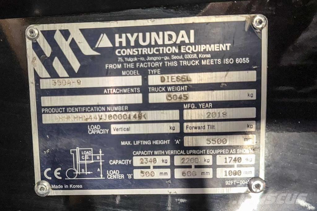 Hyundai 35 DA-9 Dieselstapler