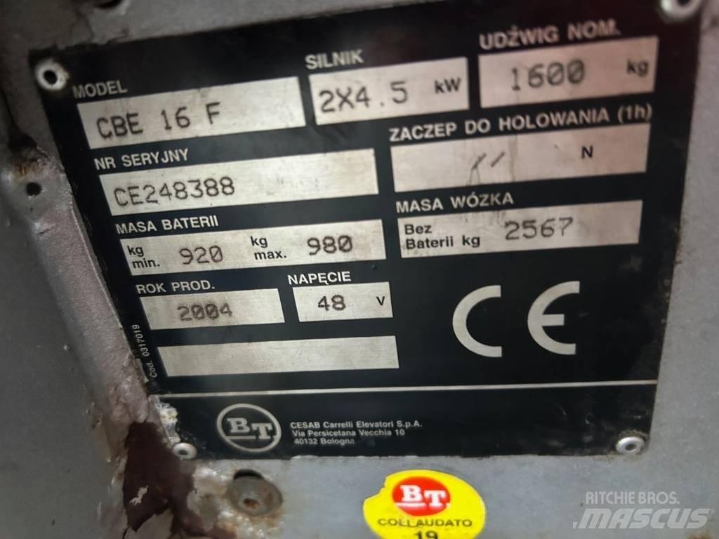 BT CBE 16 F Elektrostapler