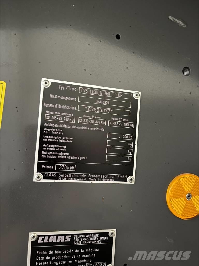 CLAAS Lexion 760 TT Mähdrescher