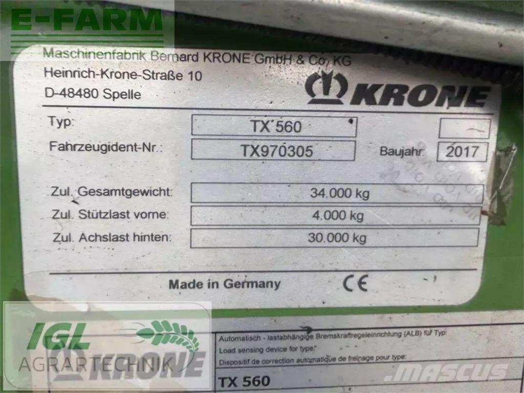 Krone tx 560 Getreideanhänger