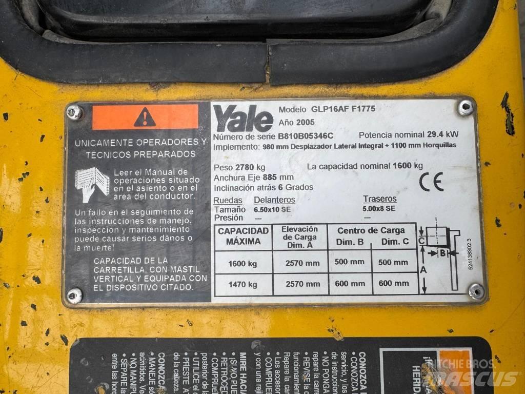 Yale GLP 16 AF F1775 Gasstapler